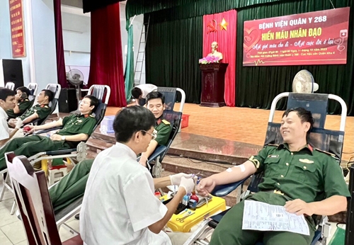 Bệnh viện Quân y 268 tổ chức chương trình hiến máu nhân đạo

